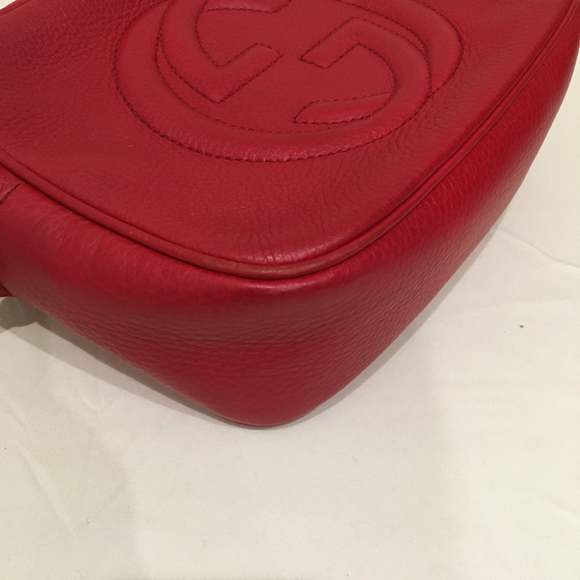 Gucci Red Leather Soho Camera Crossbody Bag Sku# 74146 - Picture 5 of 11